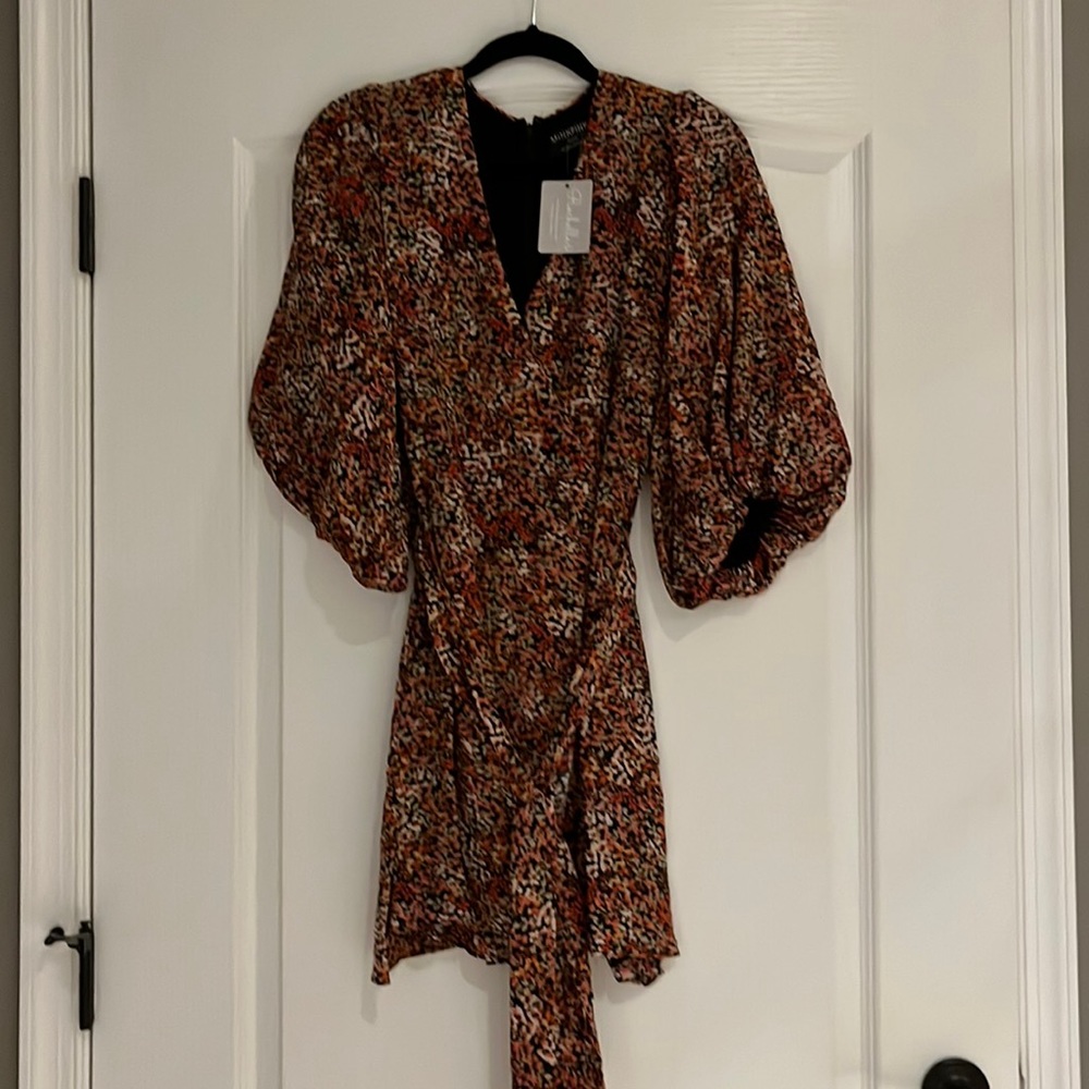 NWT Minkpink Gabae Wrap Mini Dress- Medium